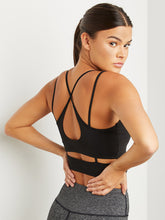 Mesh Detail Cross Front Sports Bra